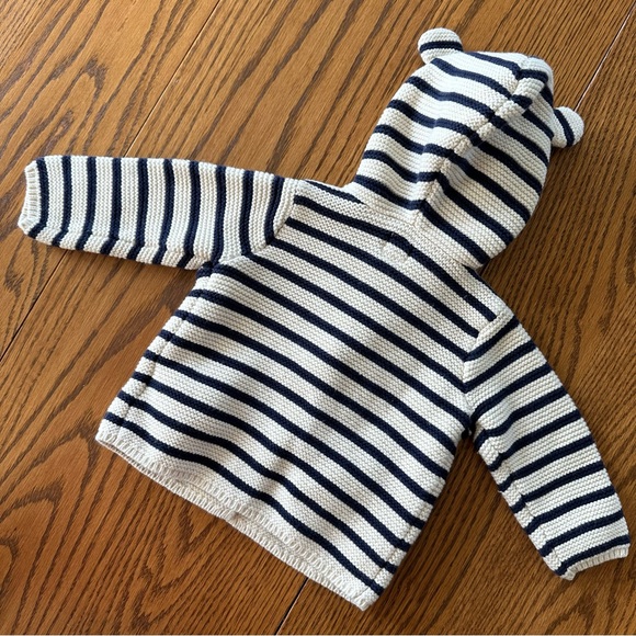 Gap Baby Bear Striped Cardigan with Star Pockets, size 3-6M - Picture 5 of 10